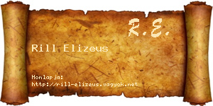 Rill Elizeus névjegykártya